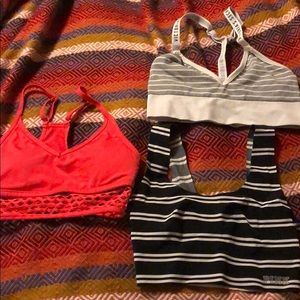 VICTORIA’s SECRET PINK sports bra/bralette bundle
